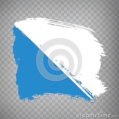 Flag of Zurich brush strokes. Flag of Zurich on transparent background for your web site design, app, UI. Switzerland Vector Illustration