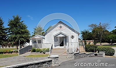 Flagg Grove schoolhouse at the Tina Turner Museum, Brownsville, Tennessee. Editorial Stock Photo