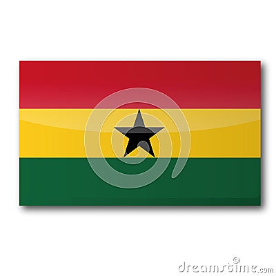 Flag of Ghana Vector Illustration