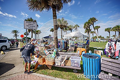 Flagler Beach Florida 15th annual super scenic garage sale extravaganza event 2023 Editorial Stock Photo