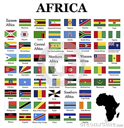 Flags of Africa Stock Photo