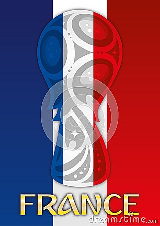 France, finalist world champion, Russia 2018, semi finals Vector Illustration