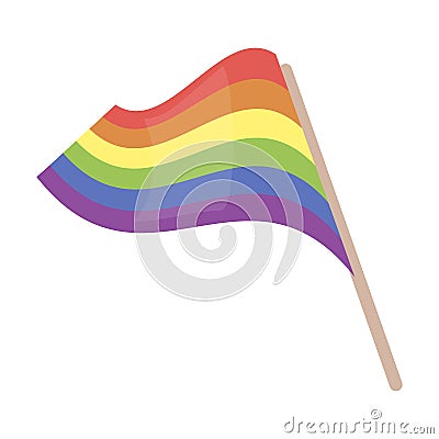 Flags icon cartoon. Single gay icon from the big minority, homosexual set. Vector Illustration