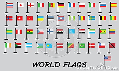 Flags vector of the world world flags vector Vector Illustration