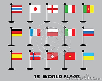 Flags vector of the world world flags vector Vector Illustration