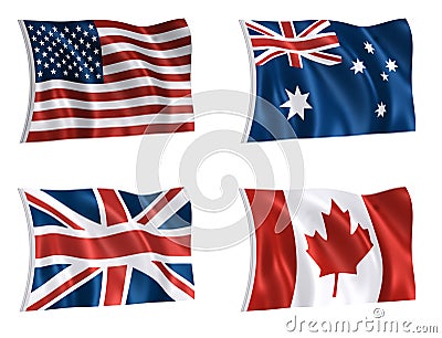 Flags of the world 01 Stock Photo