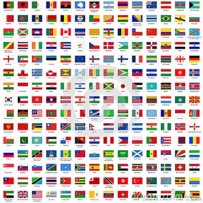Flags of the world Vector Illustration