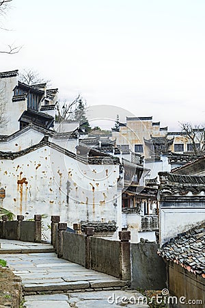 Flagstone road in Wuyuan Huangling scenic area, Jiangxi Province, China Stock Photo