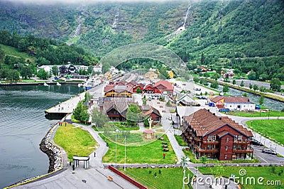 Flam - Norway town Editorial Stock Photo