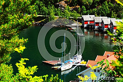 Flam village Norway Stock Photo