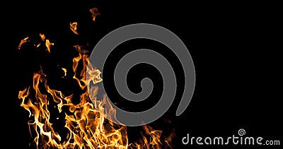 Flame background possible writings Stock Photo