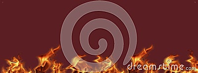 Flame fire banners ready for the work, background texture for add text or graphic design. Stock Photo