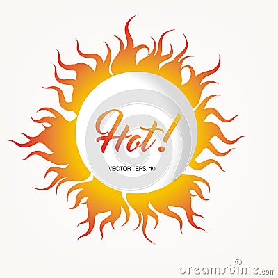 Flame fire burning Vector Illustration