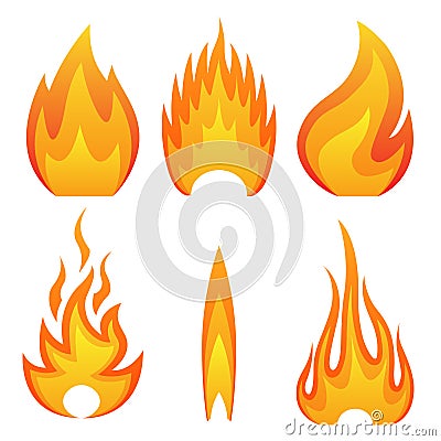Flame fire Vector Illustration