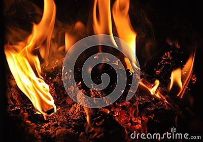 Flame and heating Stock Photo