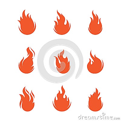 flame icon fire vector design Vector Illustration