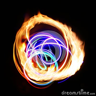 Flame Light Abstraction Stock Photo