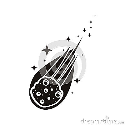 Flame meteorite icon Vector Illustration