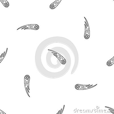 Flame meteorite pattern seamless vector Vector Illustration