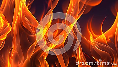 Flame motion on abstract background. Red fire texture, orange burn light Stock Photo