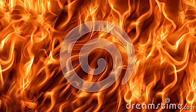Flame motion on abstract background. Red fire texture, orange burn light Stock Photo