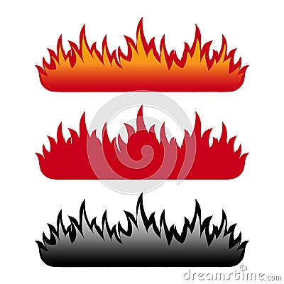 Flame set Vector Illustration