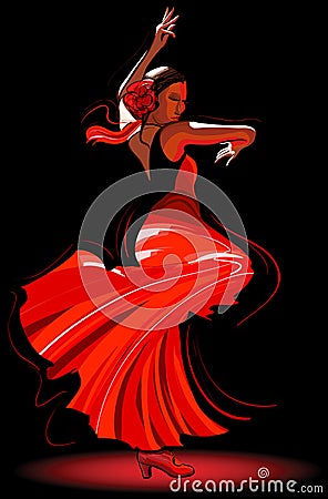 Flamenco dancer Vector Illustration