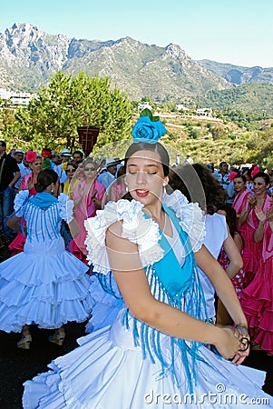 Flamenco dancer, Marbella, Spain. Editorial Stock Photo