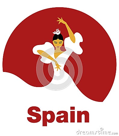 Flamenco Dancer woman. Vector Illustration