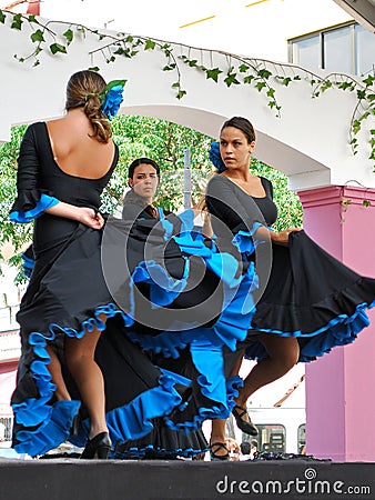 Flamenco dancers, Marbella, Spain. Editorial Stock Photo