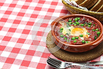 Flamenco eggs, huevos a la flamenca Stock Photo