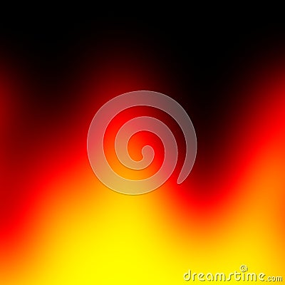 Flames Fire Danger Catastrophe Night Scene Dangerous Vector Illustration