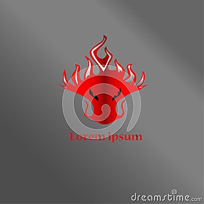 Flames Dragon Logo Stock Photo