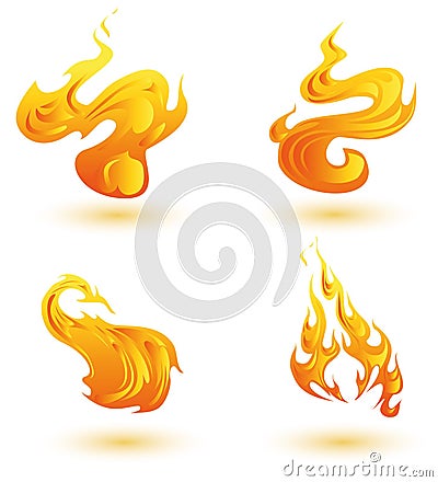 Flames Icons Stock Photo