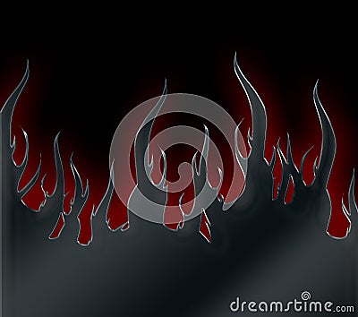 Flames Metallic Stock Photo