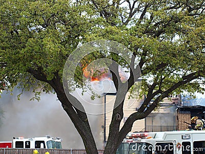 Flames Rage Through Roof Section In Seconds Editorial Stock Photo