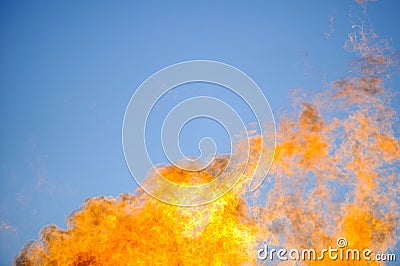 Flames & sky Stock Photo