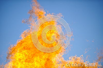 Flames & sky Stock Photo