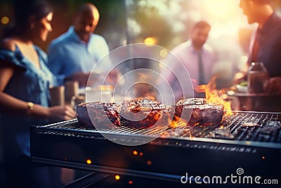 Flaming Connections: A Sizzling Soir Stock Photo