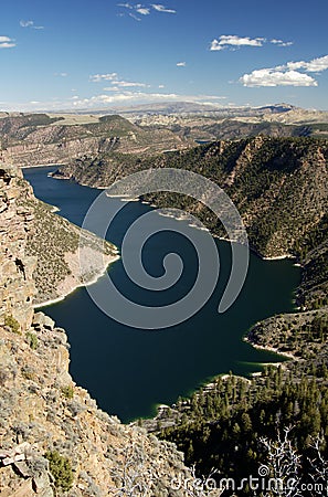 Flaming Gorge reservoir Stock Photo