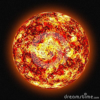 The Flaming Sun Stock Photo