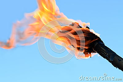 Flaming Torch Stock Photo