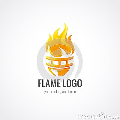 Flaming torch Vector Illustration