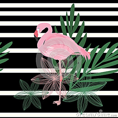 Flamingo fashion Vector Illustration