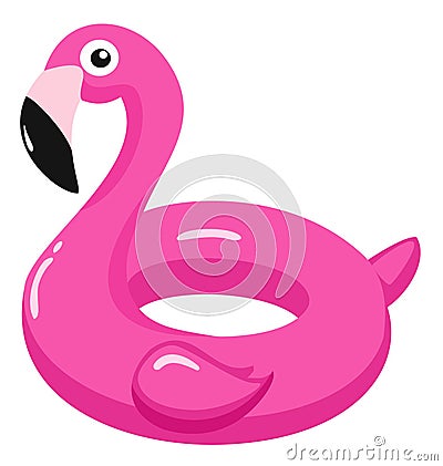 Flamingo inflatable pool float. Vector illustration. Vector Illustration