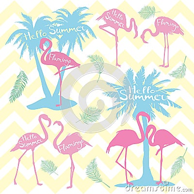Flamingo. Vector illustration Vector Illustration