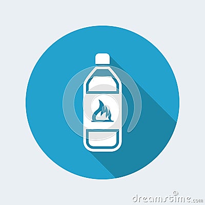 Flammable bottle icon Vector Illustration