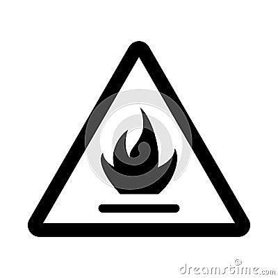 Flammable Icon Vector Illustration