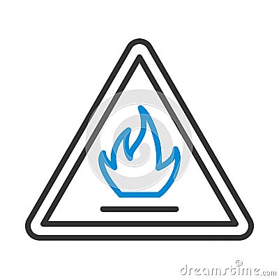 Flammable Icon Vector Illustration