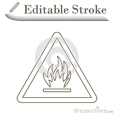 Flammable Icon Vector Illustration